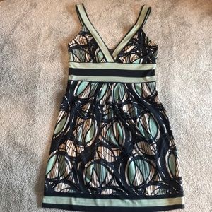 BCBG Max Azria Patterned Dress Size Small